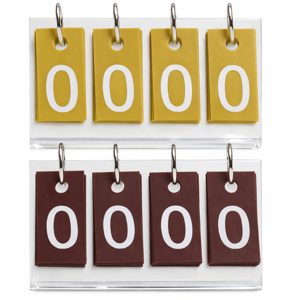 Signature Scores Mini Score Cards - Gold and Chocolate Brown set