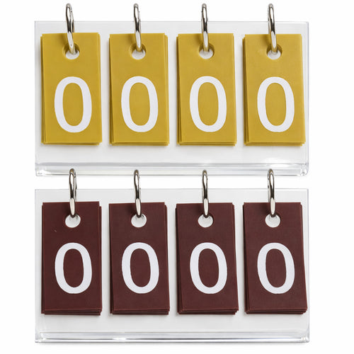 Signature Scores Mini Score Cards - Gold and Chocolate Brown set