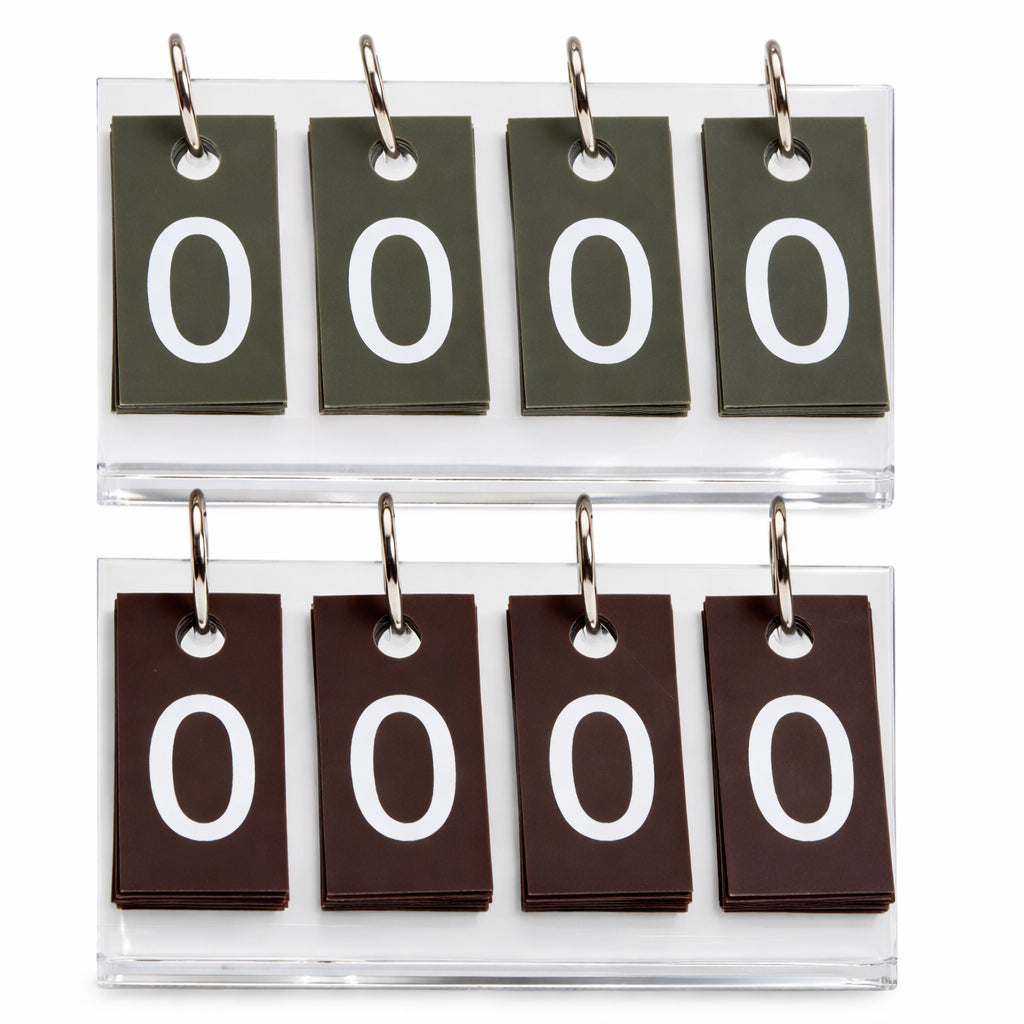 Signature Scores Mini Score Cards - Dark Olive Green and Chocolate Brown set
