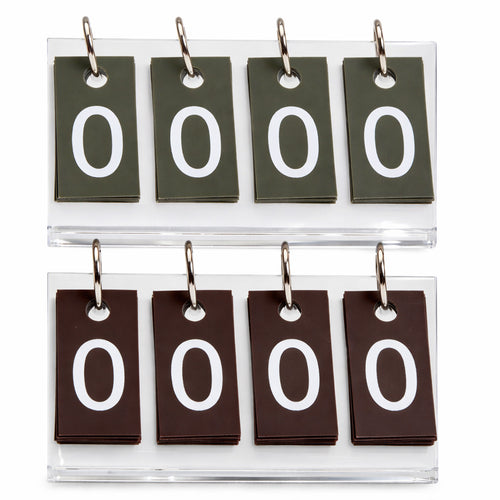Signature Scores Mini Score Cards - Dark Olive Green and Chocolate Brown set