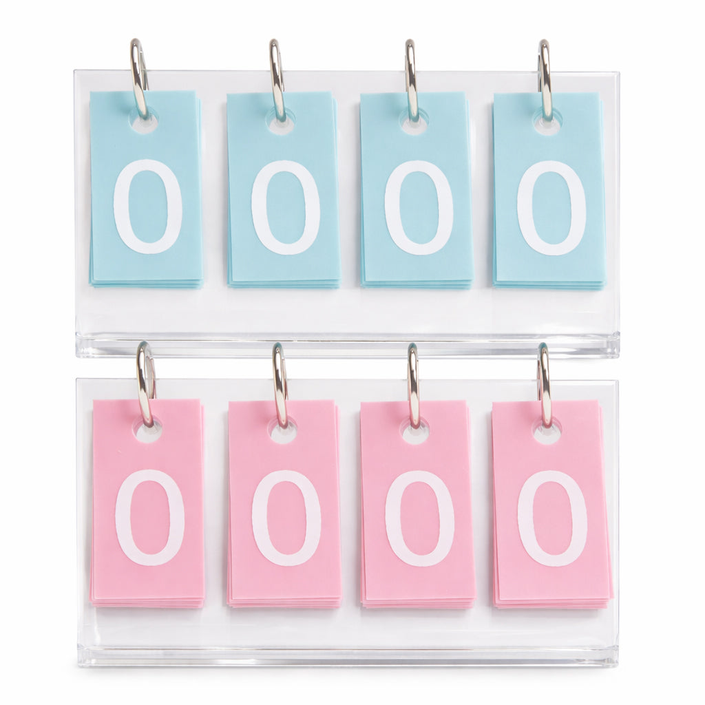 Signature Scores Mini Score Cards - Sky Blue and Light Pink set